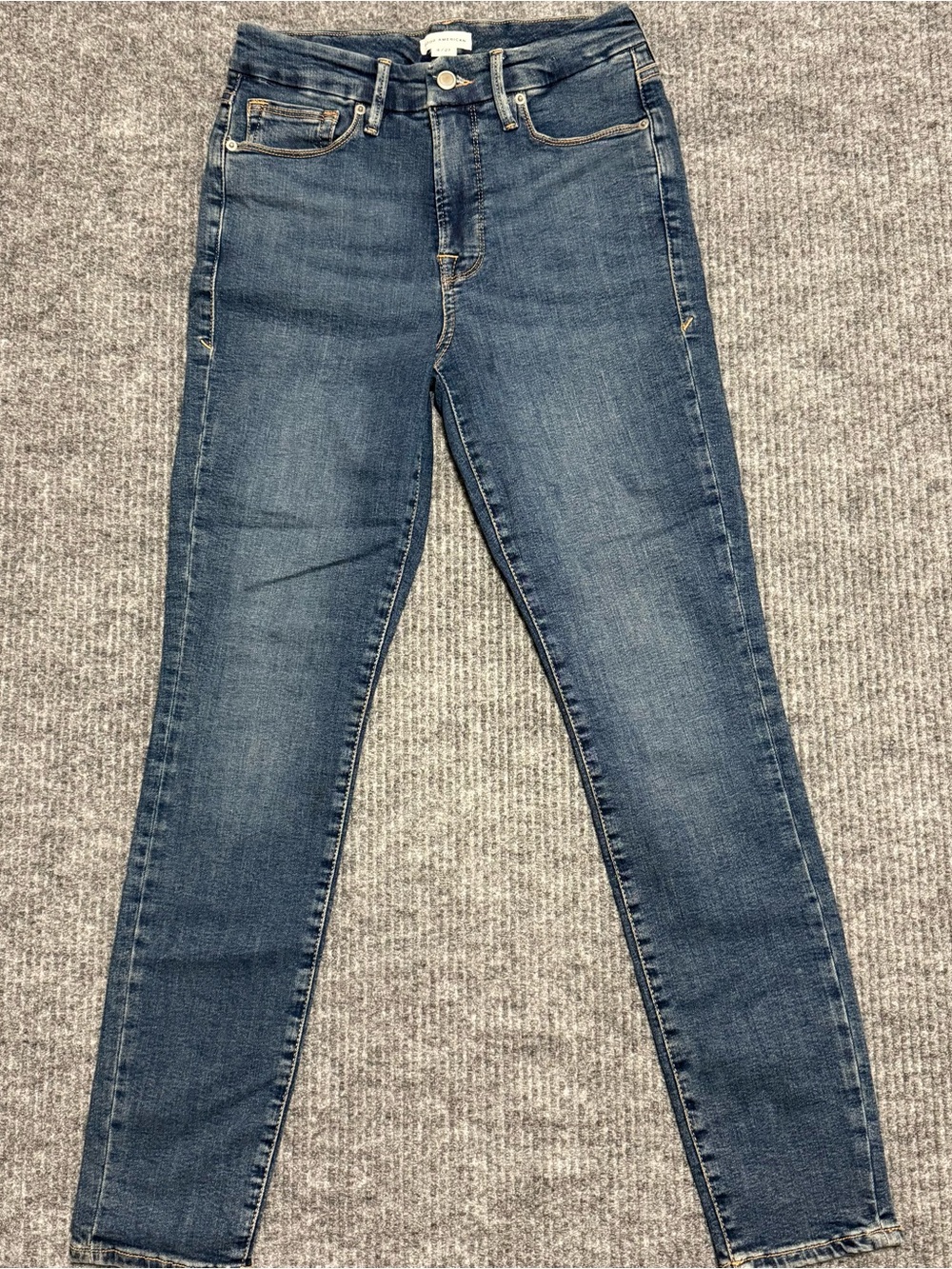 Good American Good Legs Skinny Jeans Blue Mid Rise Denim Size 4 / 27 Stretch - Picture 5 of 11